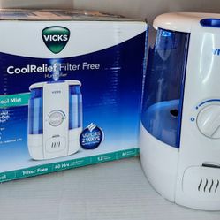 Vicks CoolRelief Cool Mist Humidifier Small to Medium Room Vaporizer for Baby, Kids, Adults, 1.2 Gal
