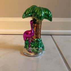 Palm Tree And Flamingo Candle