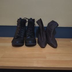 🔥 TODAY PICKUP —   2 Pair Of Women's Boots Size 8.5  &9 CHEAP