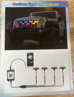 8pc RGB Car Underglow Rock Light Kit/front grill