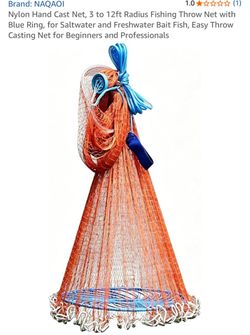 NAQAOI Nylon Hand Cast Fishing Net