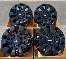 20” Chevy Silverado 2500HD OEM Wheels Gloss Black