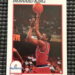 1991-92 NBA HOOPS Basketball Card #218 Bernard King Washington Bullets Trading Card 