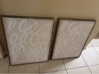 Set of Art Frames gold trim
