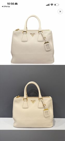 Prada Vitello Daino Calfskin Double Zip Tote.