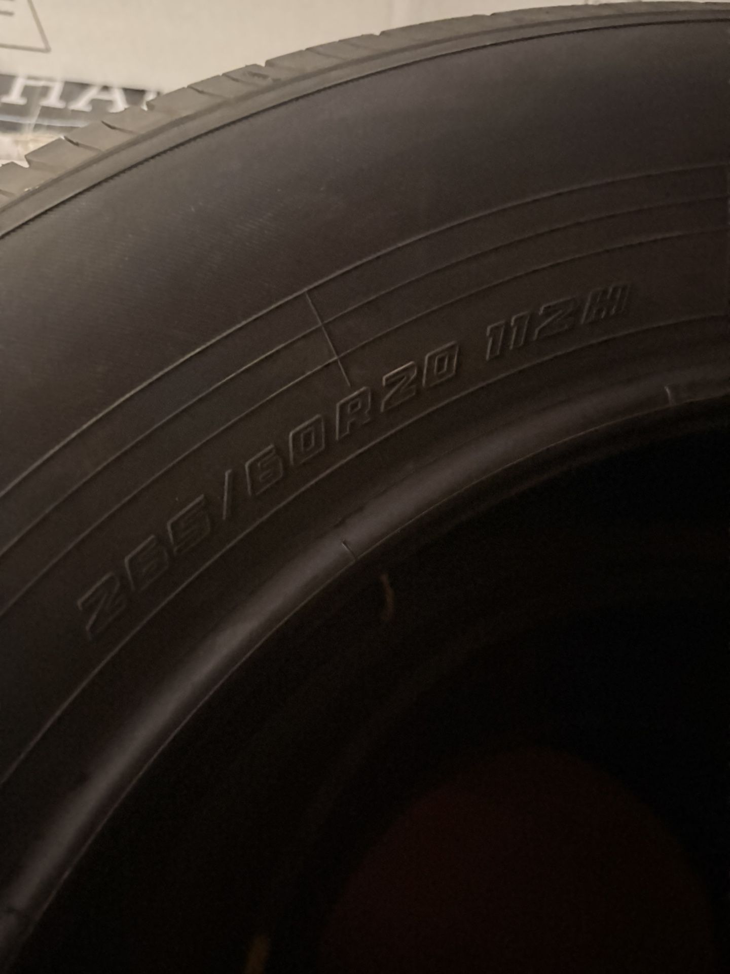 265/60/20 Yokohama Tires 