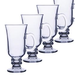 Chefcaptain Glass Coffee Mugs (4 Pack) 