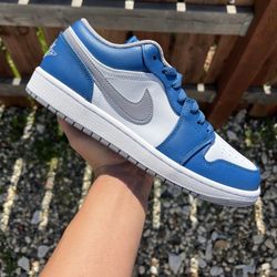 Jordan 1 Low True Blue (Size 5Y, 5.5Y, 6.5Y, 7Y, 9.5, 11)