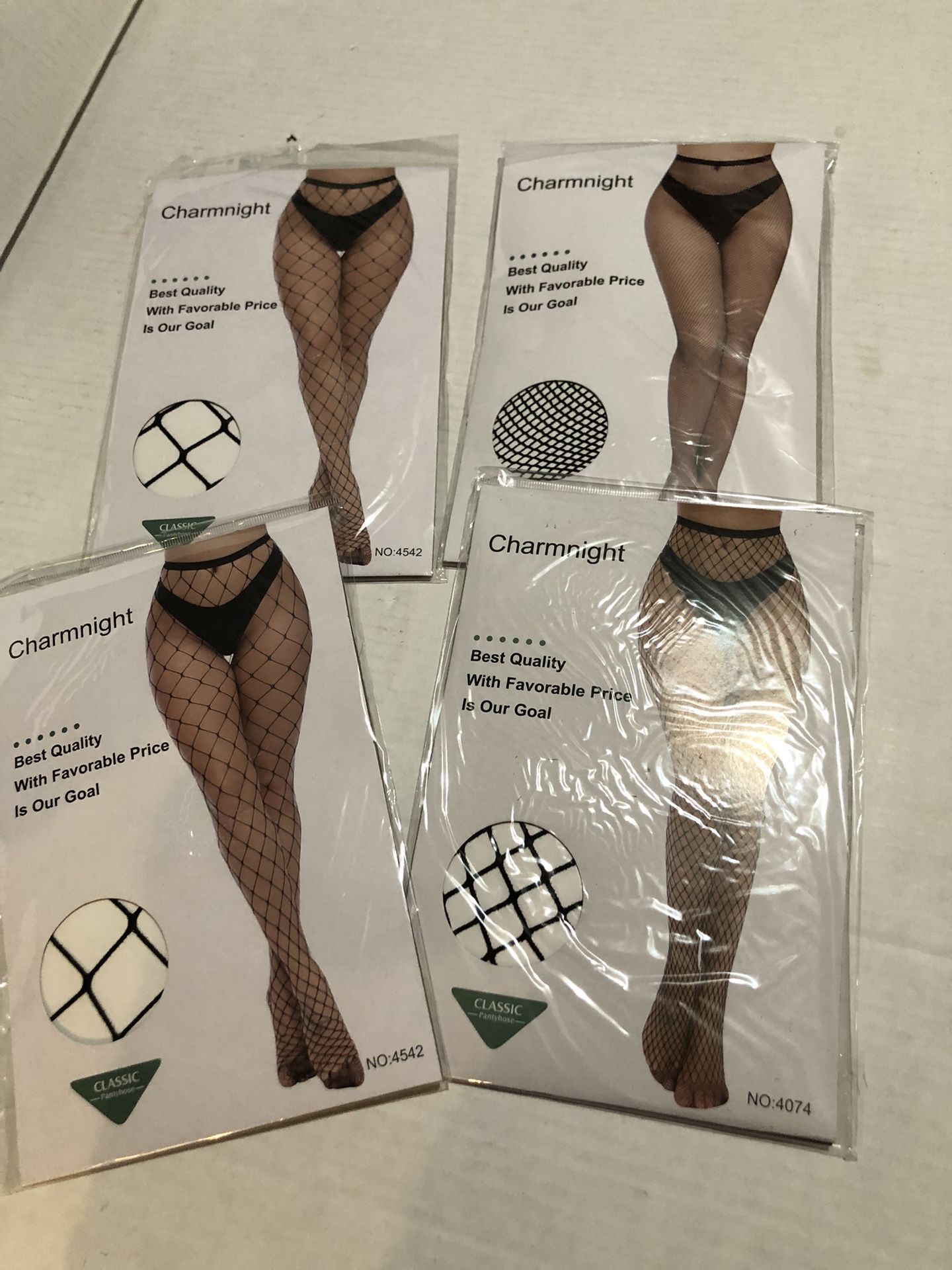 2 Pairs of Fishnet Pantyhose  One Size Fits Most
