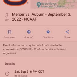 2 Auburn Lower Bowl tickets 