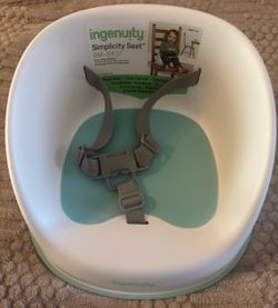 New One (1) Ingenuity Simplicity Seat Easy-Clean Baby Booster Seat Feeding Chair- Teal
