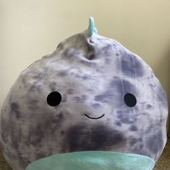 Squishmallow 24" Embroidered LAKELY THE GREY DINOSAUR Jumbo Size Huge Plush