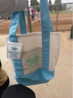 blue mini pastel tote