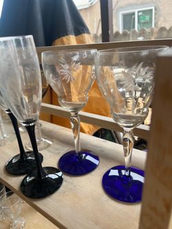 Vintage crystal glassware