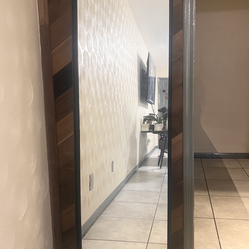 Modern Black Full-Length Floor Mirror (Rounded Corners)