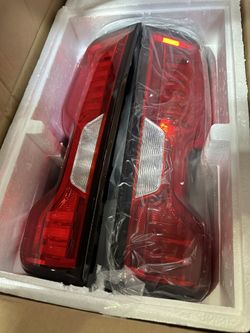 MOSTPLUS LED Tail Lights Rear Compatible for 2019-2021 Chevy Silverado 1500/2020-2021 2500 HD 3500HD Set of 2 (Red Clear)