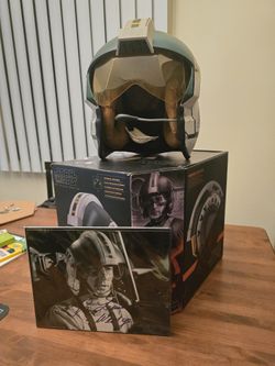 Star Wars Black Series Wedge Antilles Helmet and Signed Lithograph from Denis Lawson
