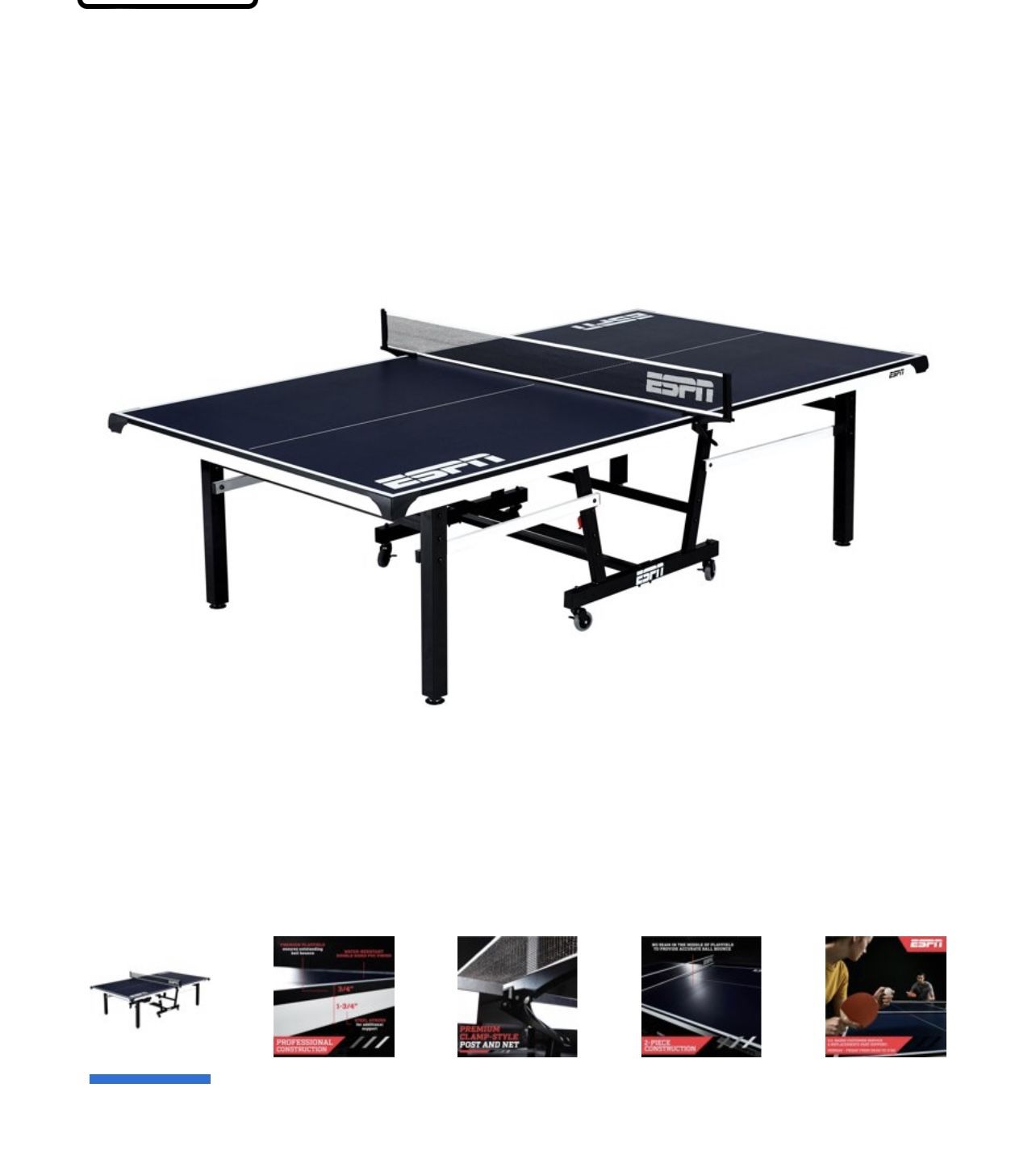 ESPN Official Size Table Tennis Ping Pong $275