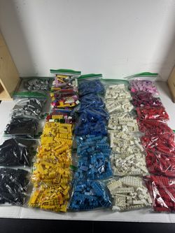 9 Pounds Of Legos And Bricks. Plates, Wheels, Windows, And More! 