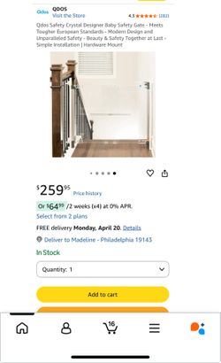 Qdos acrylic baby gate