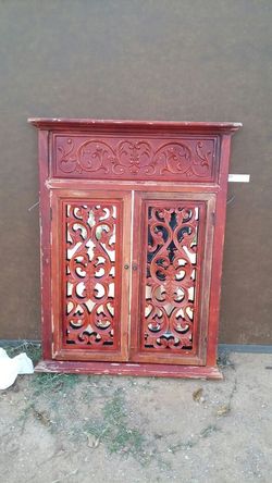 Very old antique mahogany window mirror