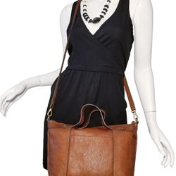 FOSSIL MADDOX REVIVAL TOTE SHOPPER PURSE SHOULDER BAG BROWN LEATHER

**PRICE IS FIRM**
