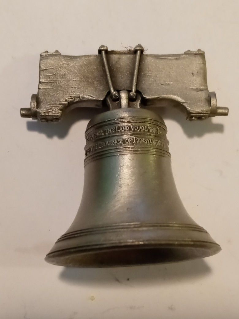 Vintage Hudson Pewter Liberty Bell In Mint Condition