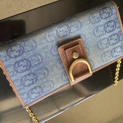 Gucci GG Auth. Wallet Free Non Gucci Chain Added 