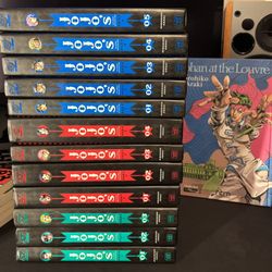 Jojo’s Bizarre Adventure Manga 12 volumes + Rohan at the Louvre Graphic Novel