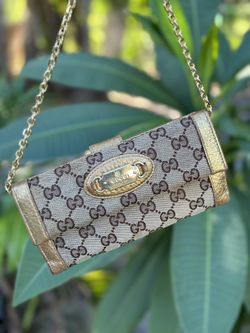 Gucci Metallic Gold Long Wallet