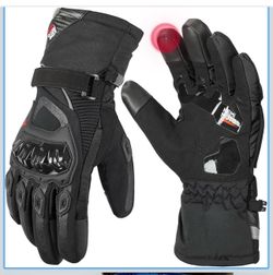 KEMIMOTO  Motorcycle Gloves, Rainproof Riding Warm Gloves with Touchscreen for Motorcycle Riding,