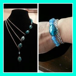 Beautiful unique turquoise necklaced/bracelet.