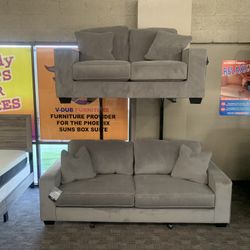 Grey Sofa Couch Set