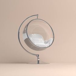 Silver Acrylic Bubble Chair