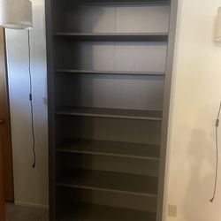 Gray Wooden Bookshelf