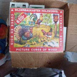 Vintage wooden block puzzle