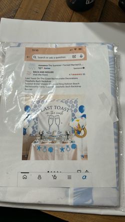 Last Toast on the Coast Bachelorette Backdrop Banner
