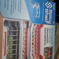 Spicy Shelf Stackable Organizer Set of Two Racks White NEW 