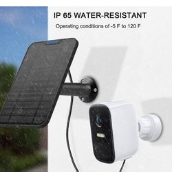 4W Solar Panel Charging Compatible with Eufycam 3/3C/2C/2C Pro/2/2 Pro/E20/E40/E/S40/S220/S300/L40/l20, with 13.1ft Waterproof Charging Cable, IP65 We