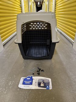 New PetMate Vari Medium Dog Kennel Crate 36” 50 - 70 Pounds Taupe Black