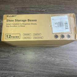 Brand New Kuject Shoe Storage Boxes – 12 Pack (Stackable & Dust-Free)