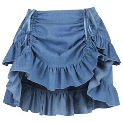 Women's/Queen Denim Bustle Skirt