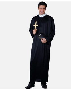 New! Men's Priest Halloween Costume