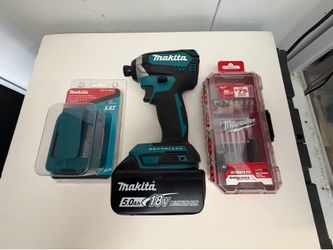 Impact Drill, battery, power source and bits