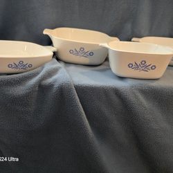 Vintage Corning Ware Cornflower Blue Casserole Dishes