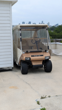 1985 Club Car DS Golf Cart – Good Condition, Beige with Canopy - Frostproof, FL