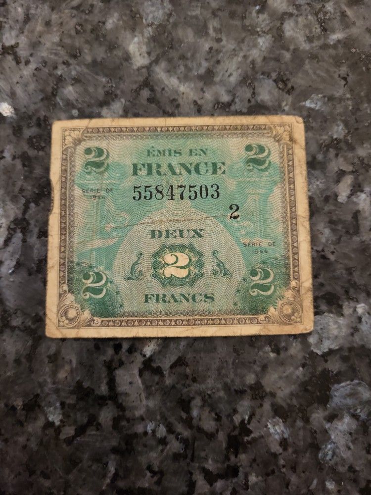🇫🇷 FRANCE- WWII - 1944 - 2 FRANCS -