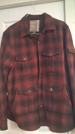 Eddie Bauer Long sleeve wool shirt jacket