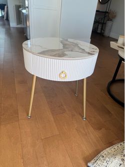 2 marble top end tables for living room or bedside