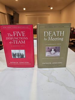 Patrick Lencioni 2 Books – Death by Meeting & The Five Dysfunctions of a Team
